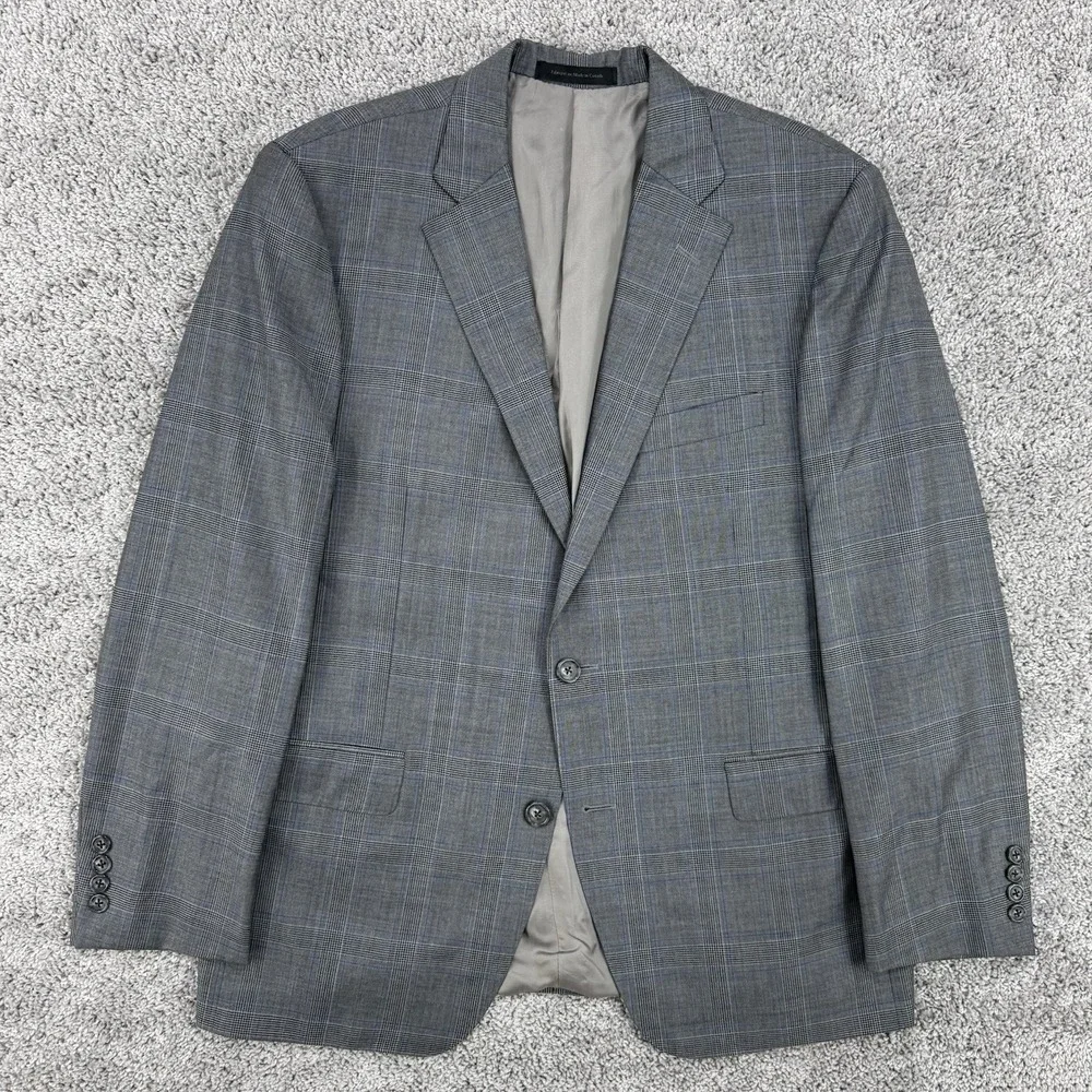 Samuelsohn Blazer Men's 42 Glen Plaid Wool Cashmere Vitale Barberis Canonico